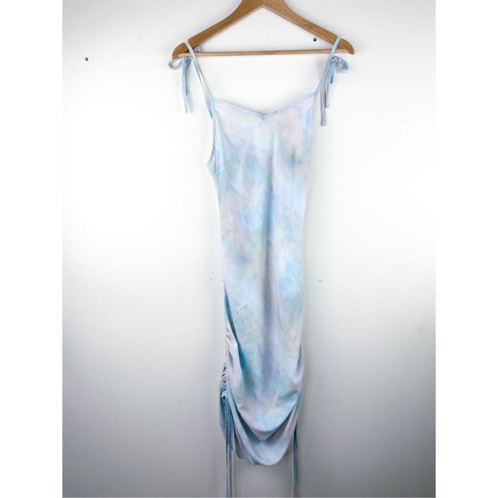 Victoria + Sophia Pastel Tie Ruched Midi‎ Coverup Dress Size L